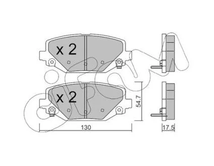 Тормозные колодки задн. Chrysler Grand Voyager CIFAM 8229470