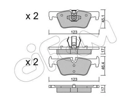 BMW колодки гальм. задн. F30/F31/F34/F35/F80/X3(F25) CIFAM 8229620
