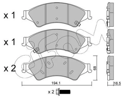 FORD гальмів.колодки передн.Ranger 11- CIFAM 8229710