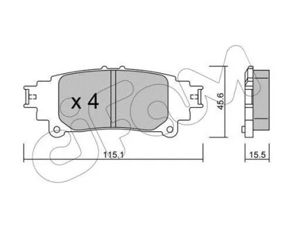 TOYOTA колодки гальмівні задн. Lexus IS 13-,RX 09-,Prius 12- CIFAM 8229770