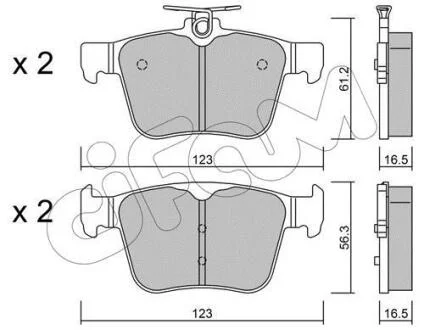 VW Тормозн.колодки задн.Audi A3,Golf VII,Touran 12- CIFAM 8229810