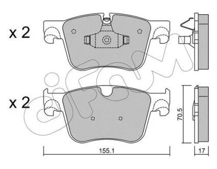 CITROEN Колодки гальмівні передні C4 Grand Picaasso, C4 Picasso, PEUGEOT 308 CIFAM 8229850
