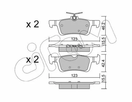 PEUGEOT Тормозные колодки задн.308 13- CIFAM 8229860