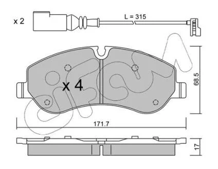 FORD Гальмівні колодки передн.Transit 2.2TDCi 12- CIFAM 8229900