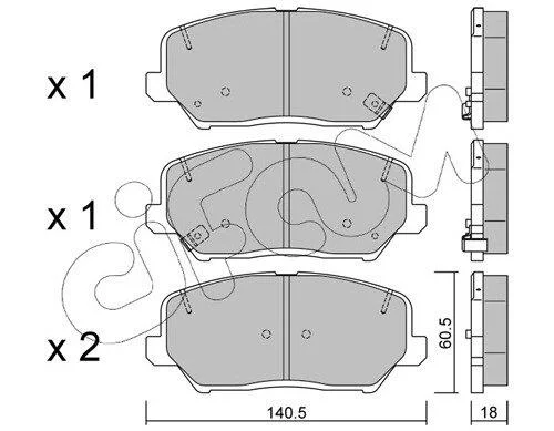 KIA гальмів.колодки передн. Ceed,Cerato 13-, Carens 1,7CRDi 13-,Hyundai i30,Grandeur CIFAM 8229970 (фото 1)