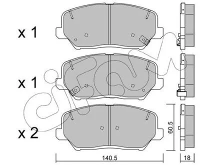 KIA гальмів.колодки передн. Ceed,Cerato 13-, Carens 1,7CRDi 13-,Hyundai i30,Grandeur CIFAM 8229970