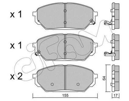 HYUNDAI колодки гальмівні передн.IX55 CIFAM 8229990