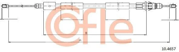 Трос ручника COFLE 10.4657 (фото 1)