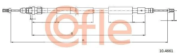 Трос ручника COFLE 10.4661 (фото 1)