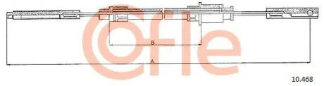Трос ручника COFLE 10.468