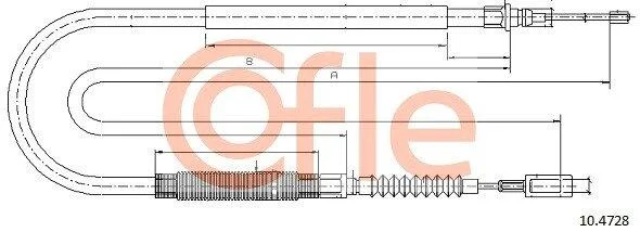Трос ручника COFLE 10.4728 (фото 1)