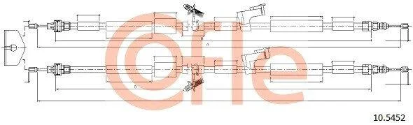 Трос ручника COFLE 10.5452 (фото 1)