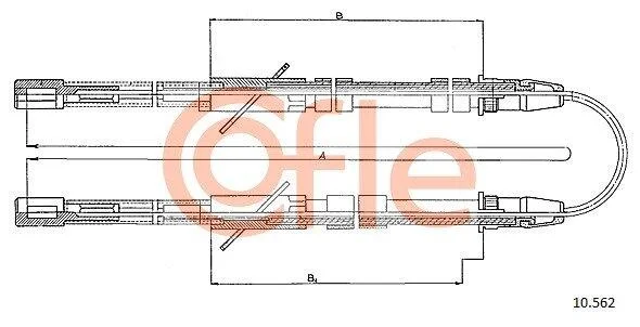 Трос ручника COFLE 10.562 (фото 1)