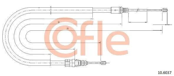 Трос ручника COFLE 10.6037 (фото 1)