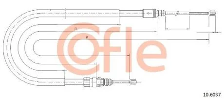 Трос ручника COFLE 10.6037