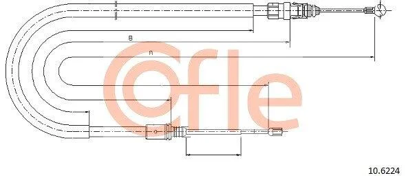 Трос ручника COFLE 10.6224 (фото 1)