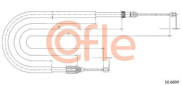 Трос ручника COFLE 10.6699 (фото 1)