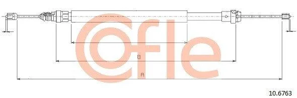 Трос ручника COFLE 10.6763 (фото 1)