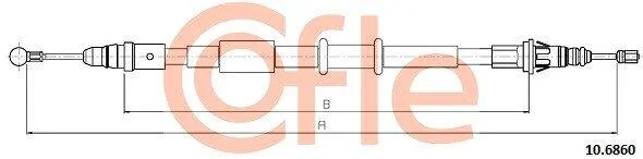 Трос ручника COFLE 10.6860 (фото 1)