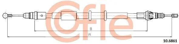 Трос ручника COFLE 10.6861 (фото 1)