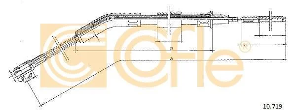 Трос ручника COFLE 10.719 (фото 1)