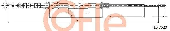 Трос ручника COFLE 10.7520 (фото 1)