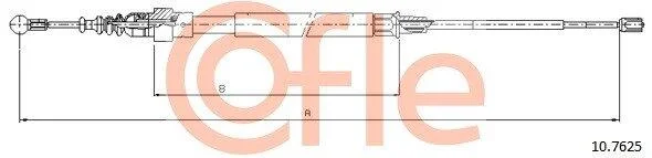 Трос ручника COFLE 10.7625 (фото 1)