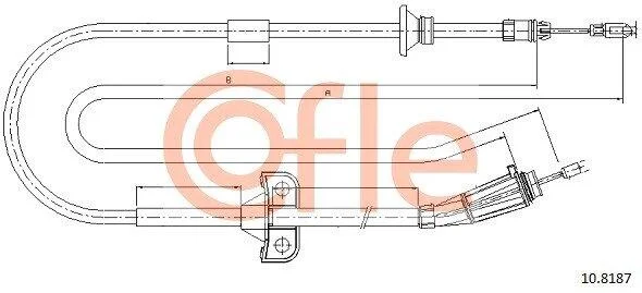Трос ручника COFLE 10.8187 (фото 1)