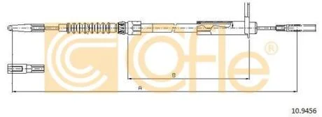 Трос ручного гальма зад.правий MB S-Class 99- 978/800mm COFLE 10.9456