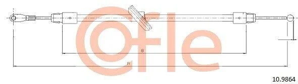Трос ручника COFLE 10.9864 (фото 1)