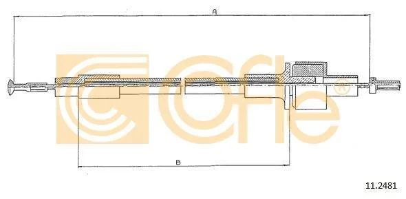 Трос зчеплення Ford Sierra 1,3/1,6 COFLE 11.2481 (фото 1)