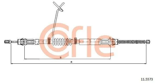 Трос гальмівний FORD Transit RWD Cab single wheels COFLE 11.5573 (фото 1)