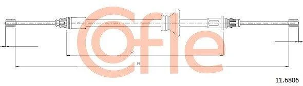 Трос ручника COFLE 11.6806 (фото 1)