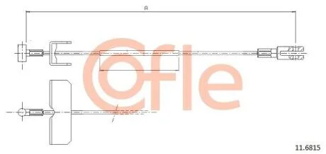 Трос ручника COFLE 11.6816