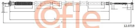 Трос ручника COFLE 12.0719