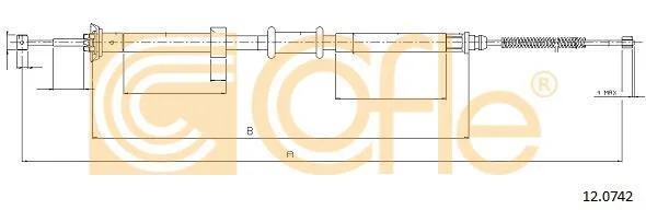 Трос ручника COFLE 12.0742 (фото 1)