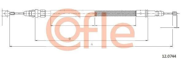 Трос ручника COFLE 12.0744 (фото 1)