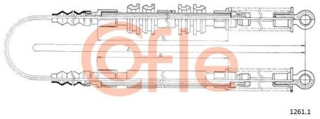 Трос ручника COFLE 1261.1