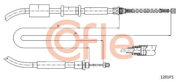 Трос ручника COFLE 1281P1 (фото 1)