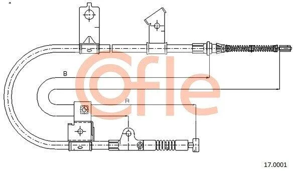 Трос ручника COFLE 17.0001 (фото 1)
