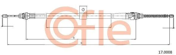 Трос ручника COFLE 17.0008 (фото 1)