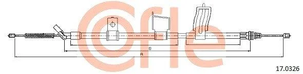 Трос ручника COFLE 17.0326 (фото 1)