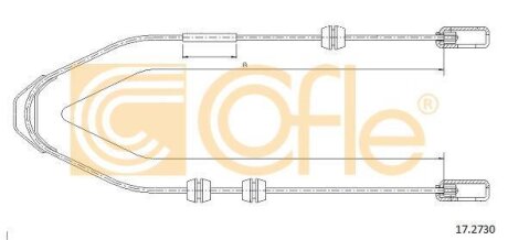 Трос ручника COFLE 17.2730