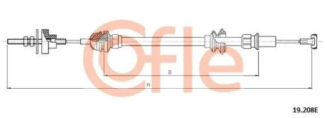 Трос зчеплення COFLE 19.208E