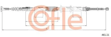 Трос ручника COFLE 461.11