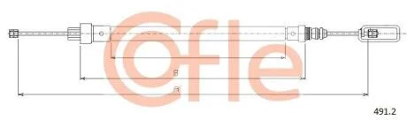 Трос ручника COFLE 491.2