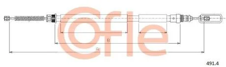 Трос ручника COFLE 491.4