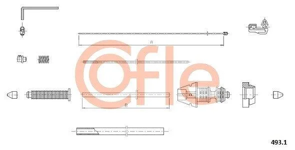 Трос акселератора COFLE 493.1 (фото 1)