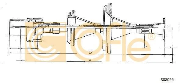 Трос спiдометра Ford Sierra 1,6-1,8 -02/93 COFLE S08026 (фото 1)