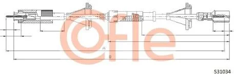 Трос спідометра COFLE S31034